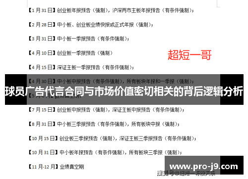 球员广告代言合同与市场价值密切相关的背后逻辑分析
