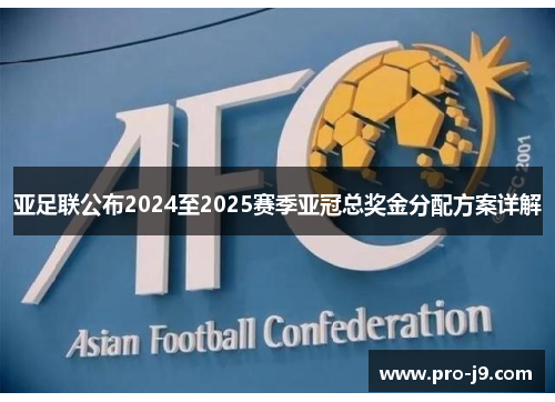亚足联公布2024至2025赛季亚冠总奖金分配方案详解 亚足联公布2024至2025赛季亚冠总奖金分配方案详解
